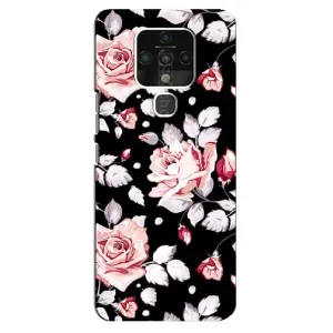 Чохли з квітами для TECNO Camon 16 Pro (VPrint) (Квіти на чорному)