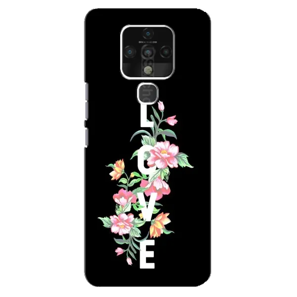 Чохол з принтом «Квіти LOVE» для TECNO Camon 16 Pro
