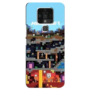 Чехол Майнкрафт на TECNO Camon 16 Pro (AlphaPrint) Minecraft (фон Minecraft)
