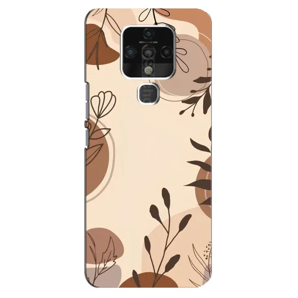Чохол з принтом «Коричневі квіти» для TECNO Camon 16 Pro