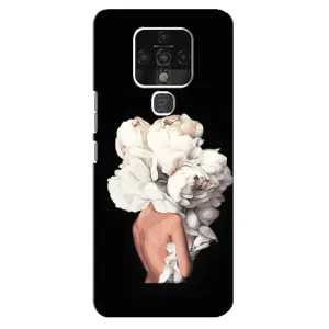 Чехлы (ART) Цветы на TECNO Camon 16 SE (VPrint) (Білі квіти)