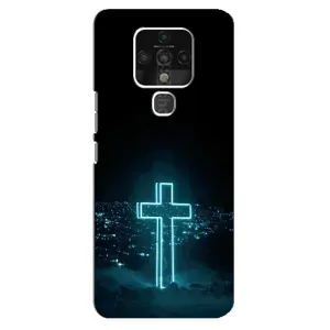 Християнські Чохли для TECNO Camon 16 SE (AlphaPrint) (Хрест і місто)