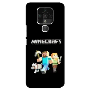 Чехол Майнкрафт на TECNO Camon 16 (AlphaPrint) Minecraft (герои Minecraft)