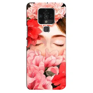 Чехлы (ART) Цветы на TECNO Camon 16 (VPrint) (Очі в квітах)