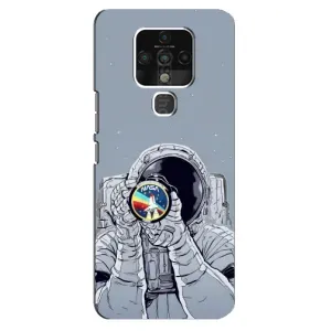 Чехол NASA для TECNO Camon 16 (AlphaPrint) (Космонавт фото)