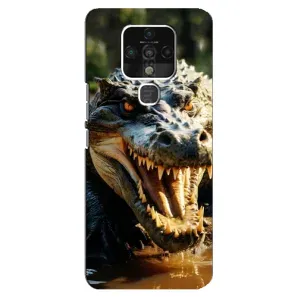 Чохол з принтом «Небезпечний крокодил» для TECNO Camon 16