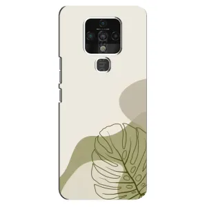 Силиконовый чехол с принтом в цветах на TECNO Camon 16 (Зеленая монстера дизайн)