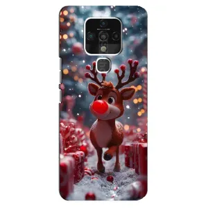 Чехол с принтом «Олень среди подарков» для TECNO Camon 16