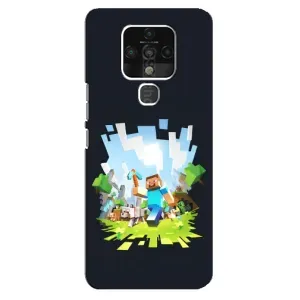 Чехол Майнкрафт на TECNO Camon 16 (AlphaPrint) Minecraft (персонажи Minecraft)