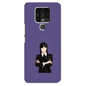 Чохли Венсдей на TECNO Camon 16 Уенсдей (AlphaPrint) (Венздей у чорному)