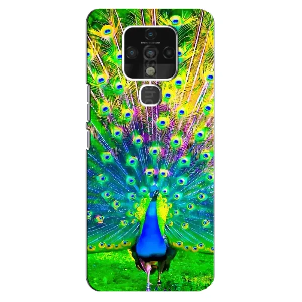 Чехол с принтом «Яркий Павлин» для TECNO Camon 16