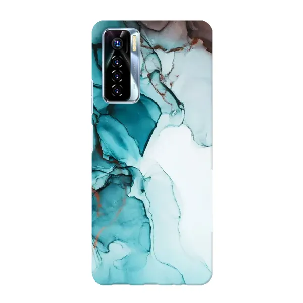 Чехол с принтом «Бирюзовый мрамор» для TECNO Camon 17 Pro