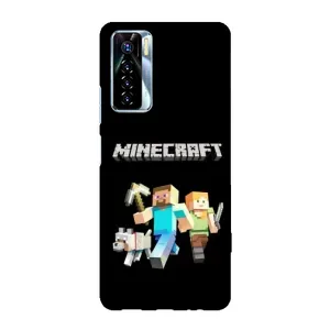 Чохол Майнкрафт на TECNO Camon 17 Pro (AlphaPrint) Minecraft (герої Minecraft)