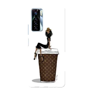 Чохли Луі Вітон для TECNO Camon 17 Pro (AlphaPrint - LOUIS VUITTON) (кава LOUIS VUITTON)