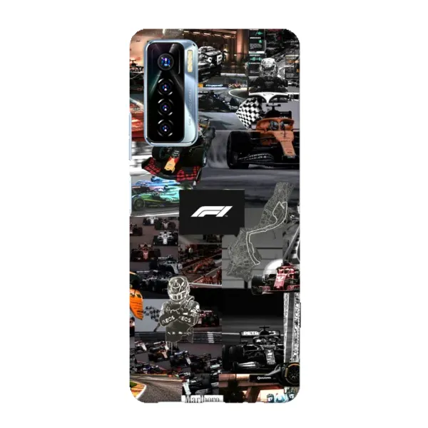 Чохол з принтом «Гоночний колаж Ф1» для TECNO Camon 17 Pro Чохол з принтом «Гоночний колаж Ф1» для TECNO Camon 17 Pro