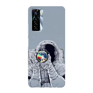 Чехол NASA для TECNO Camon 17 Pro (AlphaPrint) (Космонавт фото)