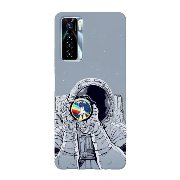 Чохол з принтом «Космонавт фото» для TECNO Camon 17 Pro