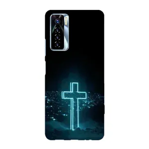Християнські Чохли для TECNO Camon 17 Pro (AlphaPrint) (Хрест і місто)