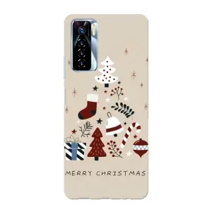 Рождественские, Праздничные Чехлы для Техно Камон 17 Про (Merry Christmas)