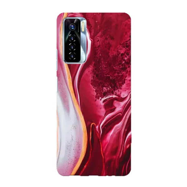 Чехол с принтом «Мрамор красный» для TECNO Camon 17 Pro