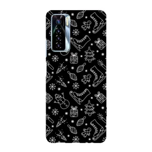 Новогодние, Праздничные Чехлы для TECNO Camon 17 Pro - 2024 год (Новогодний фон)