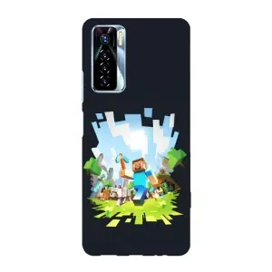 Чохол Майнкрафт на TECNO Camon 17 Pro (AlphaPrint) Minecraft (персонажі Minecraft)