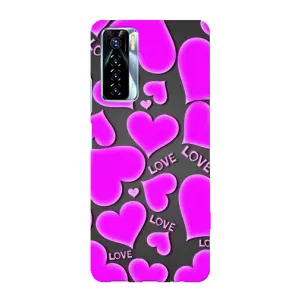 Чехлы для любимой на ТЕКНО Камон 17 Про (VPrint) (Pink hearts)