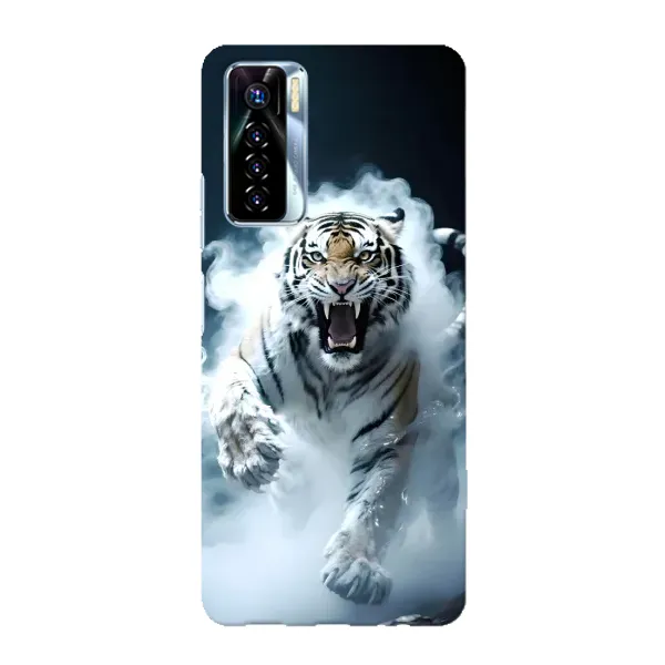 Чохол з принтом «Білий тигр у диму» для TECNO Camon 17 Pro Чохол з принтом «Білий тигр у диму» для TECNO Camon 17 Pro