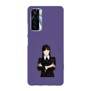 Чохли Венсдей на TECNO Camon 17 Pro Уенсдей (AlphaPrint) (Венздей у чорному)