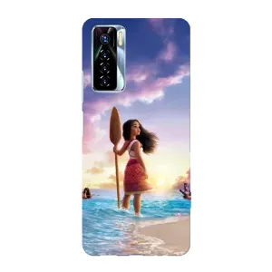 Чохол з мультфільмом Ваяна TECNO Camon 17 Pro (Моана з веслом)