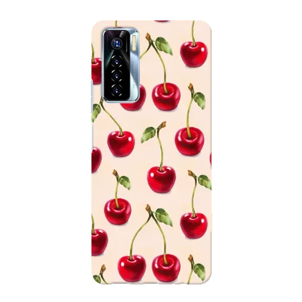 Чехол с принтом «Вишня» для TECNO Camon 17 Pro