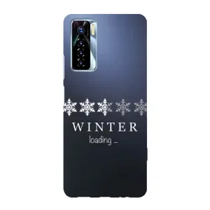 Зимние Чехлы для Техно Камон 17 Про - прозрачный фон (Winter loading)