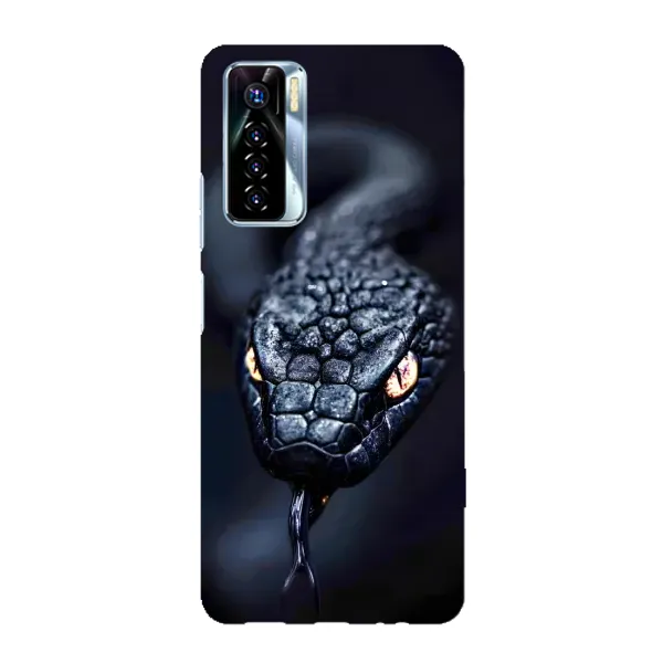Чохол з принтом «Чорна змія» для TECNO Camon 17 Pro Чохол з принтом «Чорна змія» для TECNO Camon 17 Pro
