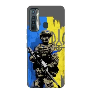 Чехлы с картинкой ЗСУ для TECNO Camon 17 (AlphaPrint) (АРТ солдат)