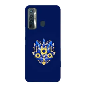 Чехлы для TECNO Camon 17  Укр. Символика (AlphaPrint) (Цветочный Герб)