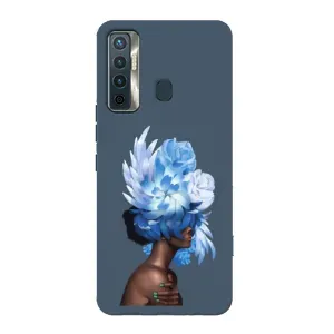 Чехлы (ART) Цветы на TECNO Camon 17 (VPrint) (Квіти на голові)