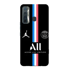 Чохли PSG для TECNO Camon 17 (AlphaPrint) (футболка ПСЖ)