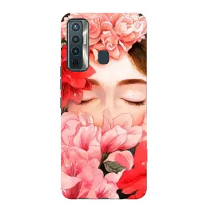 Чехлы (ART) Цветы на TECNO Camon 17 (VPrint) (Очі в квітах)