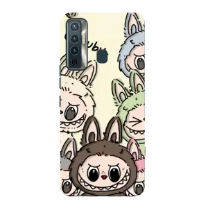 Чехол с Лабубу на TECNO Camon 17 (Золотая обезьяна Bored Ape)