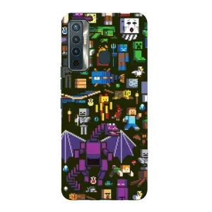 Чохол Майнкрафт на TECNO Camon 17 (AlphaPrint) Minecraft (Колаж Майнкрафт)