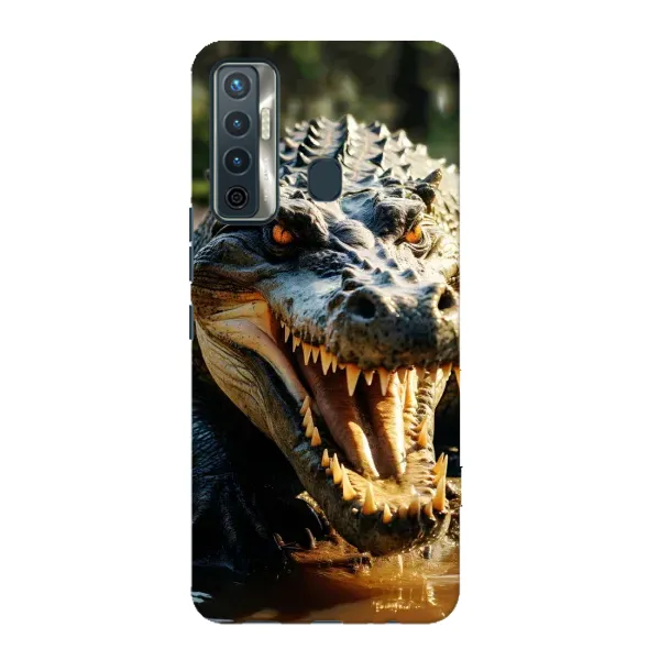 Чохол з принтом «Небезпечний крокодил» для TECNO Camon 17