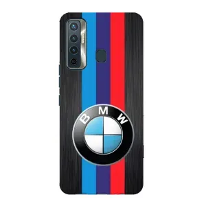 Чехол для Техно Камон 17 - с принтом БМВ (AlphaPrint) (Лого BMW)
