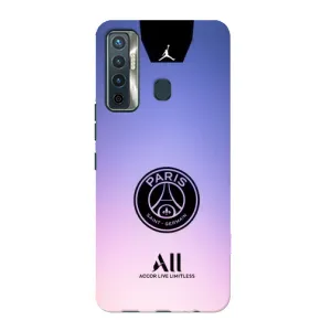 Чохли PSG для TECNO Camon 17 (AlphaPrint) (лого PSG)
