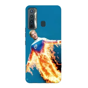Чохол з принтом Фантастична четвірка для TECNO Camon 17 (Людина-факел у вогні)