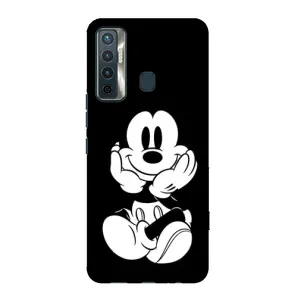 Міккі Маус чохол для TECNO Camon 17 (AlphaPrint - Мультяшні) (Маус на чорному)