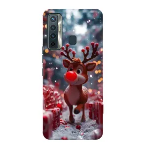 Чехол с принтом «Олень среди подарков» для TECNO Camon 17