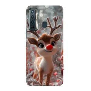 Яскравий чохол для TECNO Camon 17 з Зимові Оленята