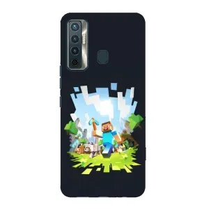 Чохол Майнкрафт на TECNO Camon 17 (AlphaPrint) Minecraft (персонажі Minecraft)