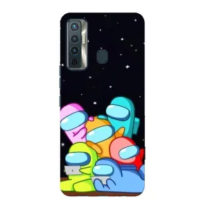 Чохли Амонг Ас для TECNO Camon 17 (AlphaPrint) (Скіни в космосі)