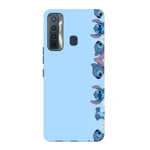 Чохол з принтом Стіч на TECNO Camon 17 (Стіч фон)